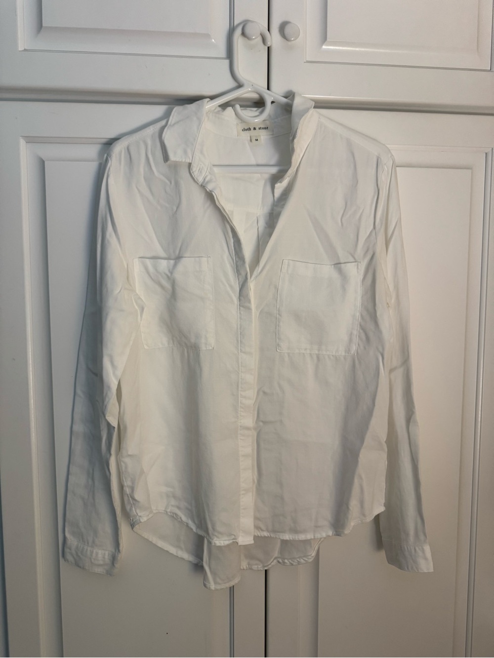 cloth & stone White Button-Down Shirt